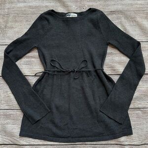 Old Navy Maternity Dark Grey Wool Blend Rib Knit Sweater Maternity Small